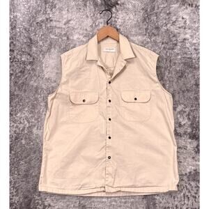 Salt Murphy Shirt Large Mens Snap Front Sleeveless Collared
